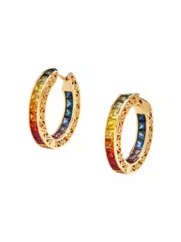 Серьги-кольца с камнями DOLCE & GABBANA, золотой