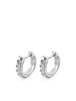 Серьги-кольца с кристаллами Emanuele Bicocchi, серебряный