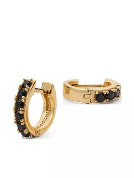 Серьги-кольца с кристаллами Emanuele Bicocchi, черный