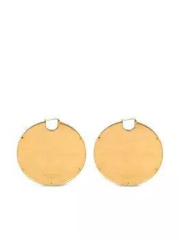 Серьги-кольца с логотипом Balmain, золотой