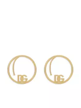 Серьги-кольца с логотипом DG DOLCE & GABBANA, золотой
