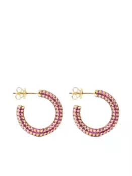 Серьги-кольца с паве Izabel Display, фиолетовый