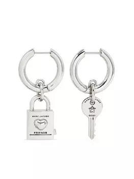 Серьги-кольца с замком «Дружба» Marc Jacobs, серебряный