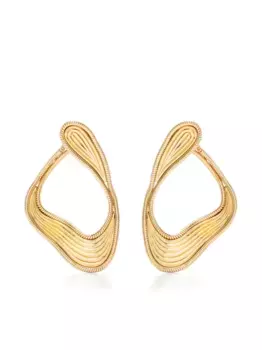 Серьги-кольца Stream Lines из желтого золота Fernando Jorge, золотой
