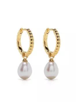 Серьги-кольца Timeless с жемчугом DOWER AND HALL, золотой