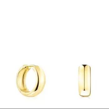 Серьги-кольца Tous Basics Vermeil, 16 мм, серебро с 18-каратным золотым покрытием