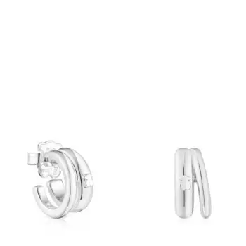 Серьги-кольца Tous Fellow Double, серебро