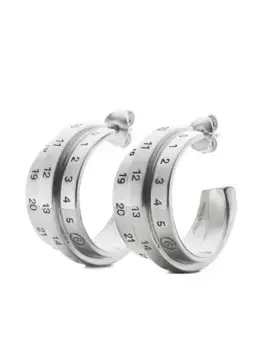 Серьги-кольца Triple Number MM6 Maison Margiela, серебяный
