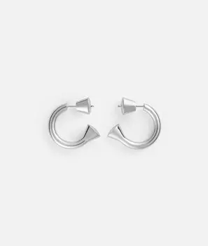 Серьги-кольца в форме эллипса Bottega Veneta