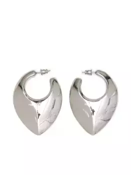 Серьги-кольца в форме сердца Panconesi, серебяный