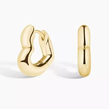 Серьги-Кольца в форме сердца Brilliant Earth