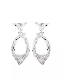 Серьги-косынки «Паве» Eddie Borgo, серебряный