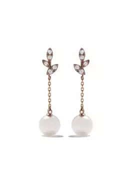 Серьги Kugel из розового золота с жемчугом и бриллиантами TASAKI, золотой