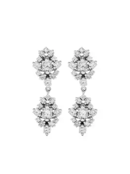 Серьги La Fantasie из белого золота с бриллиантами Suzanne Kalan, серебяный