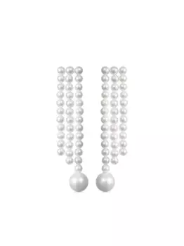 Серьги La Valse из переработанного желтого золота с жемчугом Sophie Bille Brahe, золотой