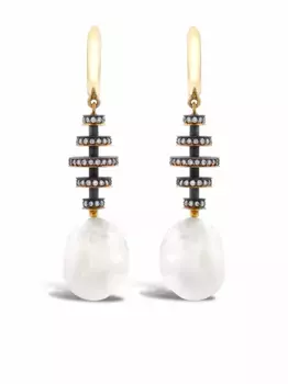 Серьги Legacy из розового золота с жемчугом и бриллиантами Pragnell, розовый