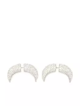 Серьги Луна Swarovski, серебряный