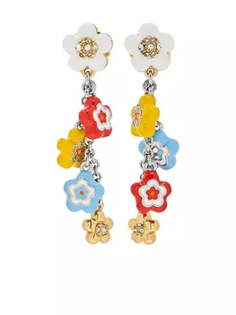 Серьги Marc Jacobs The Enamel Wild Daisy Statement, серебряный