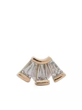 Серьги Maria Black из желтого золота 14 карат с бриллиантами Modular Fan, золотой