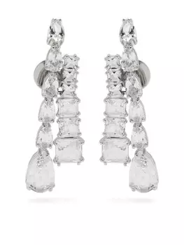 Серьги Матрица Swarovski, серебряный