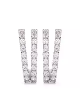 Серьги Matrix Swarovski, серебяный