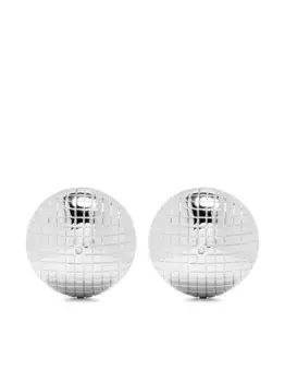 Серьги Maxi Boucles D'oreille Boule Disco из белого золота Yvonne Lon, серебяный