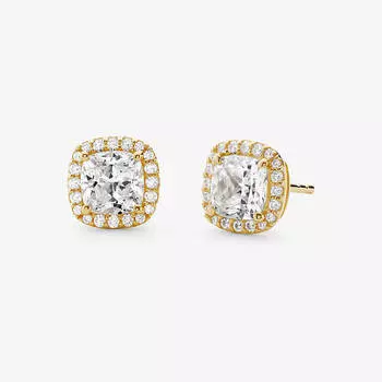 Серьги Michael Kors Precious Metal-Plated Sterling Silver Pav Stud, золото