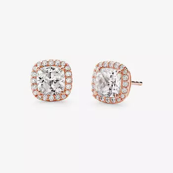 Серьги Michael Kors Precious Metal-Plated Sterling Silver Pav Stud, розовый/золото