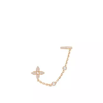 Серьги-моноцепочки Idylle Blossom, розовое золото и бриллианты, 1 шт. Louis Vuitton, розовый