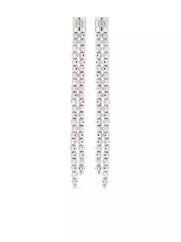 Серьги Moon из белого золота с бриллиантами Officina Bernardi, серебяный