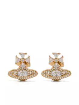 Серьги Orb Cross с цирконами Vivienne Westwood, золотой