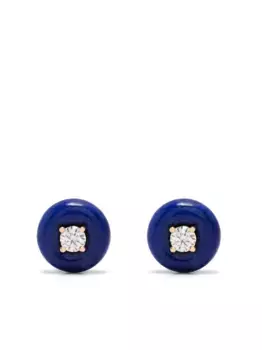 Серьги Orbit Medium из розового золота с лазуритом и бриллиантами Fernando Jorge, золотой