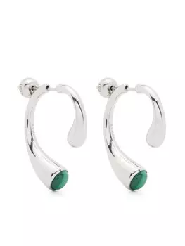 Серьги P Малакит Panconesi, серебряный