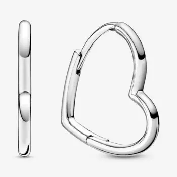 Серьги Pandora Asymmetrical Heart, серебро