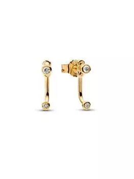 Серьги Pandora Era Bezel Lab-Grown Diamond Ear Jacket Stud Earrings, золото