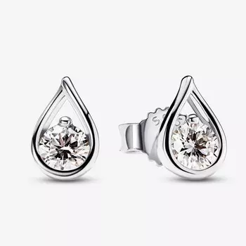 Серьги Pandora Infinite Lab-grown Diamond 0.20 carat tw, серебро