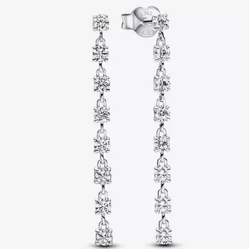 Серьги Pandora Sparkling Eight Stones, серебро