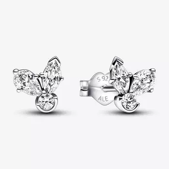 Серьги Pandora Sparkling Herbarium Cluster, серебро