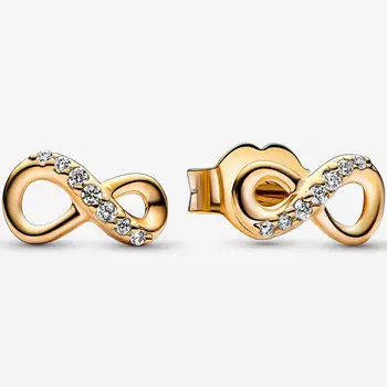 Серьги Pandora Sparkling Infinity, золото