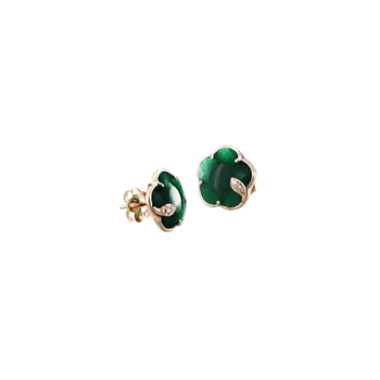 Серьги Pasquale Bruni Petit joli из розового золота с зеленым агатом и бриллиантами