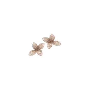 Серьги Pasquale Bruni Secret gardens из розового золота с паве из белых и коричневых бриллиантов