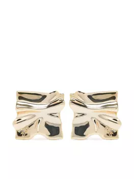 Серьги Patrizia Pepe с гофрированными краями, золотой