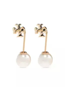 Серьги Pearl Front-Back Tory Burch, золотой
