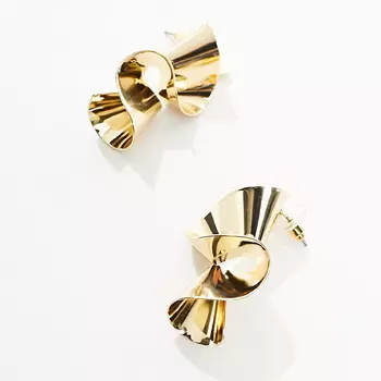 Серьги Petit Moments Flavia Spiral Statement, золотистый