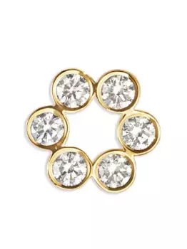 Серьги Petite Luna из желтого золота с бриллиантами Sophie Bille Brahe, желтый