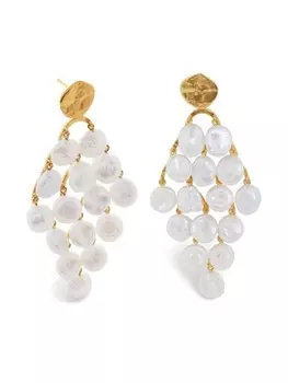 Серьги-подвески Capri Keshi Pearl Cocktail Monica Vinader, золотой