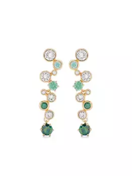 Серьги-подвески Constella Swarovski, золотой