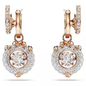 Серьги-Подвески «Дракон и Феникс» Swarovski