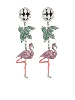 Серьги-подвески Flamingo с кристаллами Balmain, розовый