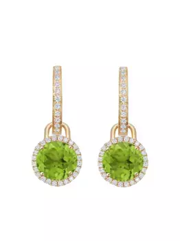 Серьги-подвески Grace из 18-каратного желтого золота с перидотами и бриллиантами Kiki McDonough, золотой